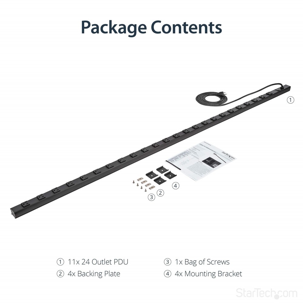 StarTech Server Rack PDU with 24 outlets - 0U