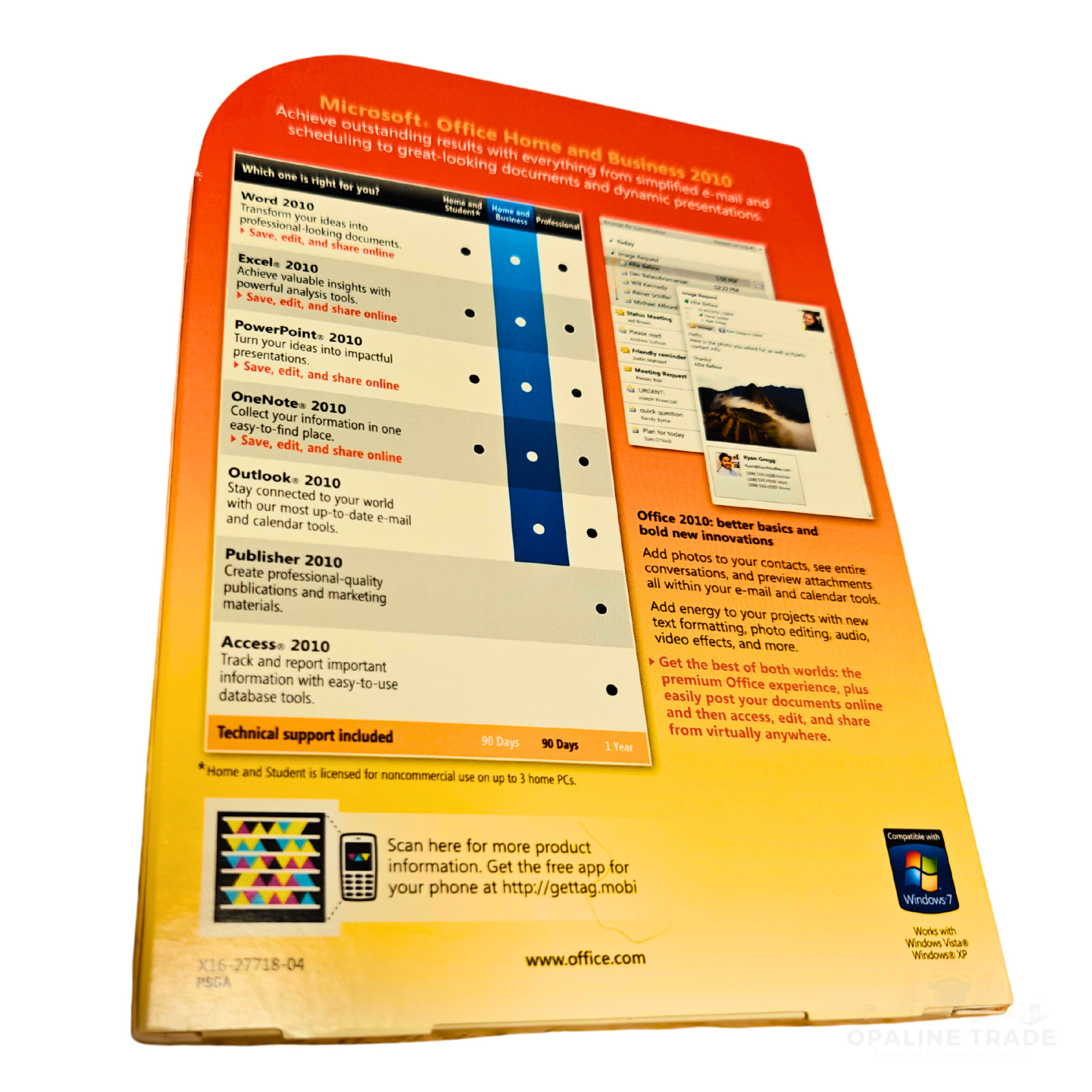 Microsoft Office 2010 Home & Business CD/DVD | Full Retail Version | English