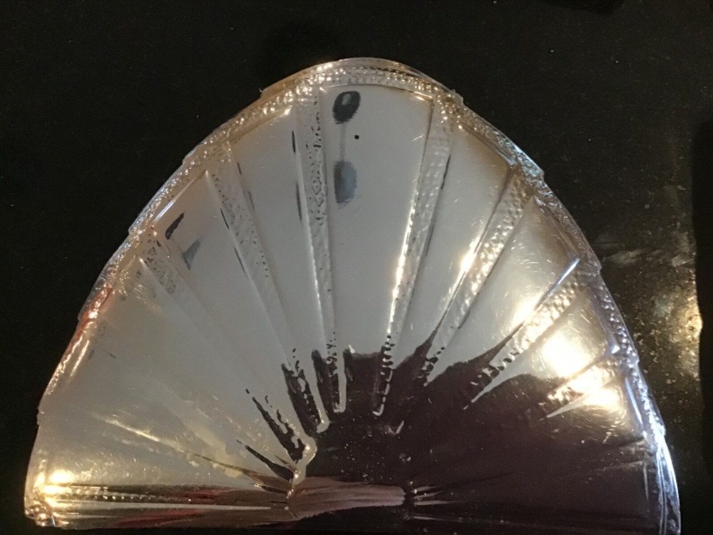 Silver Vinyl Coasters. 8 rectangular 10 Half Round