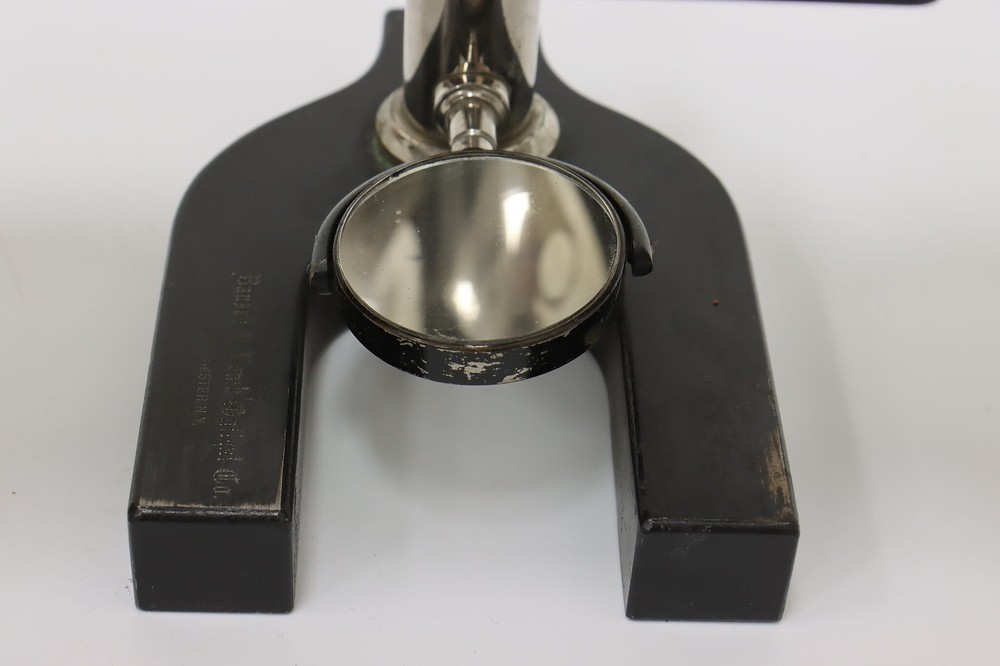 Bausch Antique Iron Laboratory Dissection Microscope & Case #56877