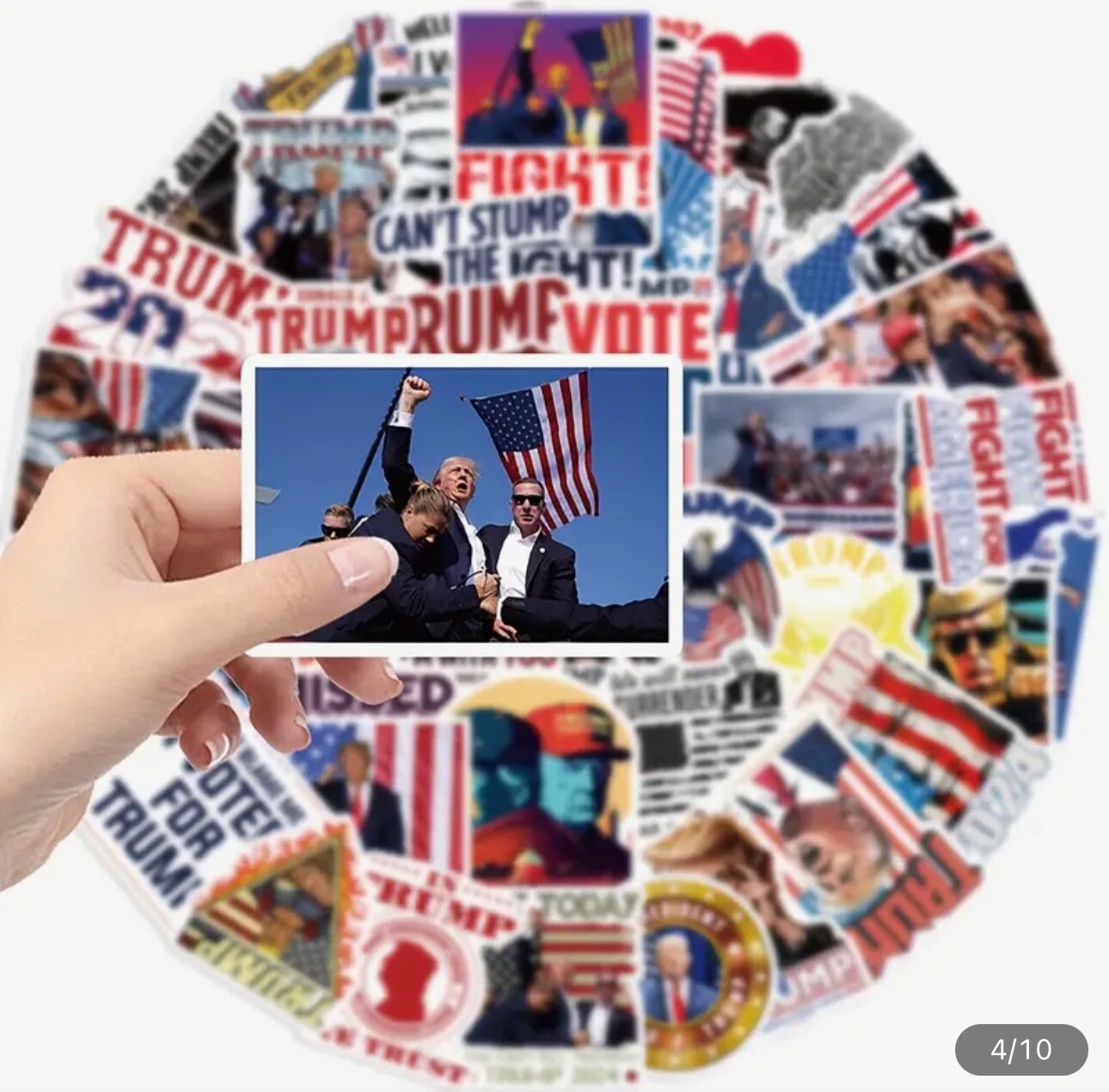 50 Bulk Lot Donald Trump MAGA 2024 Waterproof Car Stickers Decals 2-3” Lot B2