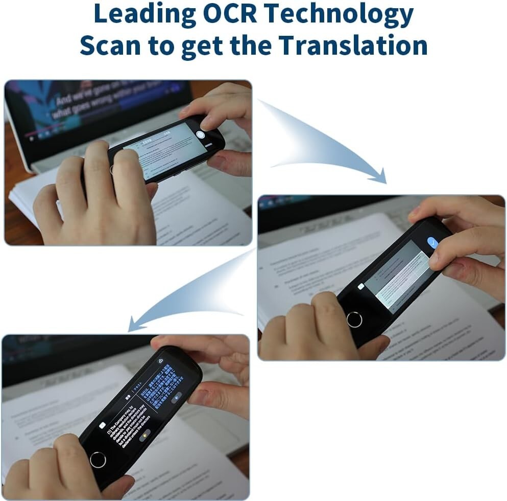 Navitomoon S7 Language Translator Pen, OCR Digital Pen Reader, Text