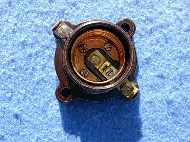 1936-1939 Jukebox Lamp Socket - Bakelite, brown