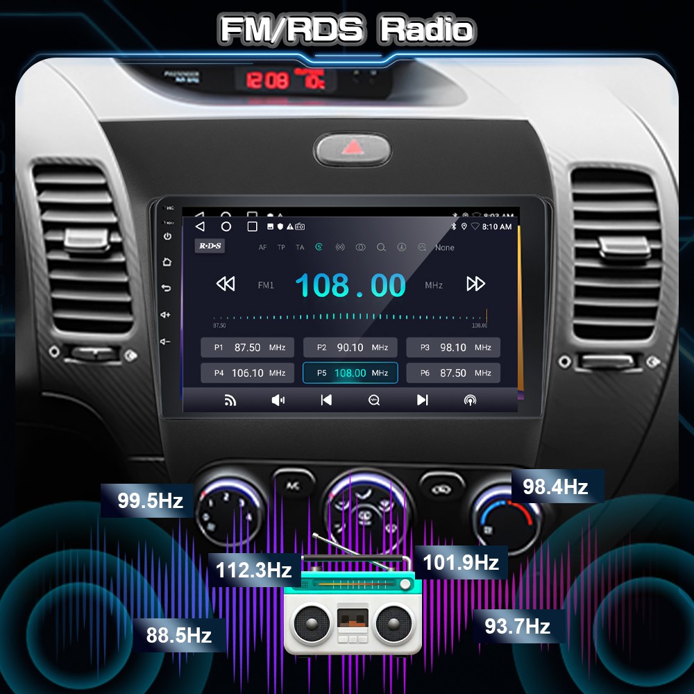 For 2014-2018 Kia Forte Apple CarPlay Android 16.0 Car Stereo Radio GPS Navi RDS