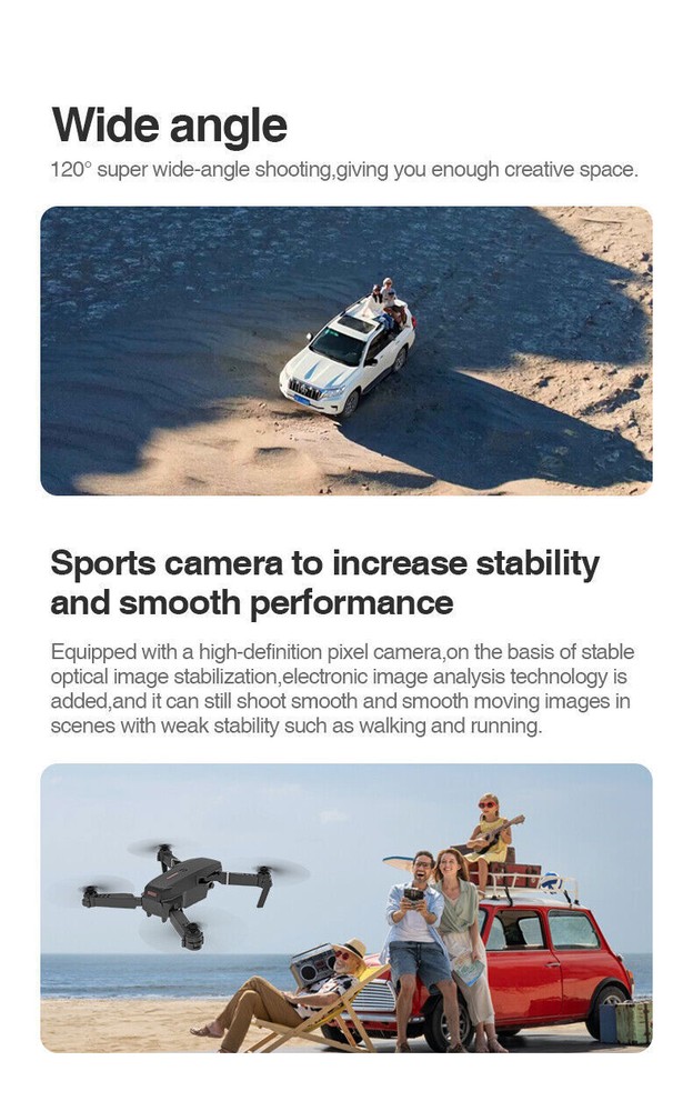 Black Drone with Obstacle Avoidance – 4-Sided Sensors & Dual Batteries