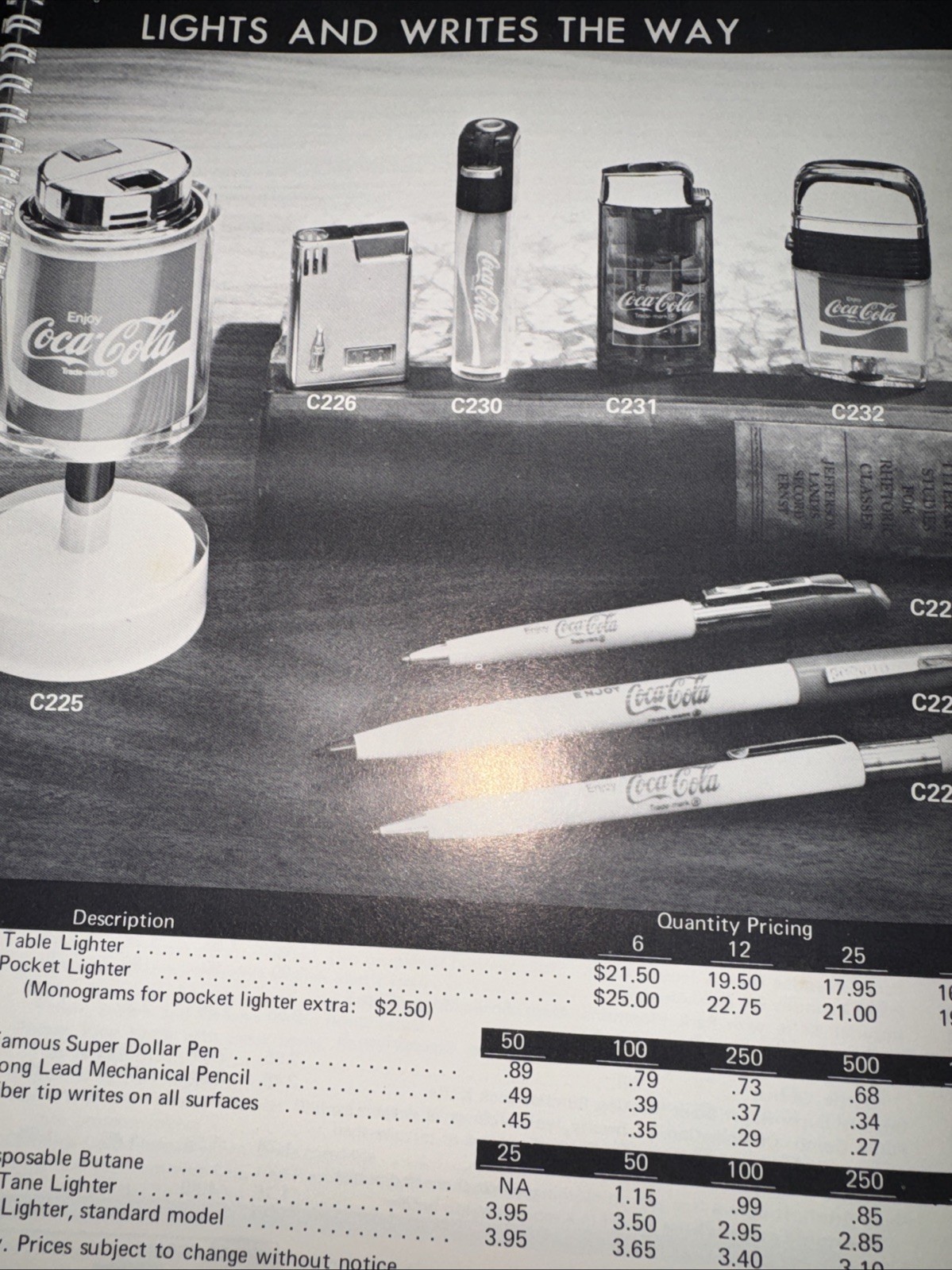 1974 Walt Barber Specialty Advertising Coca Cola Promotional Employee Gift