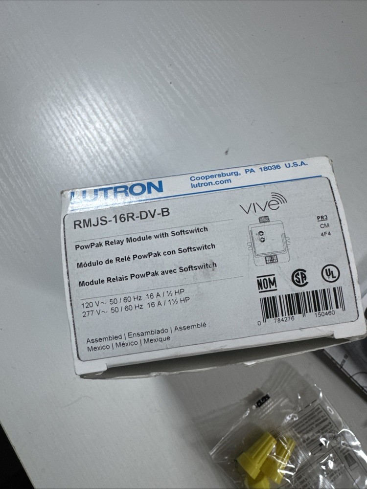 Lutron Vive PowPak Wireless Lighting Control Module RMJS8T-DV-B