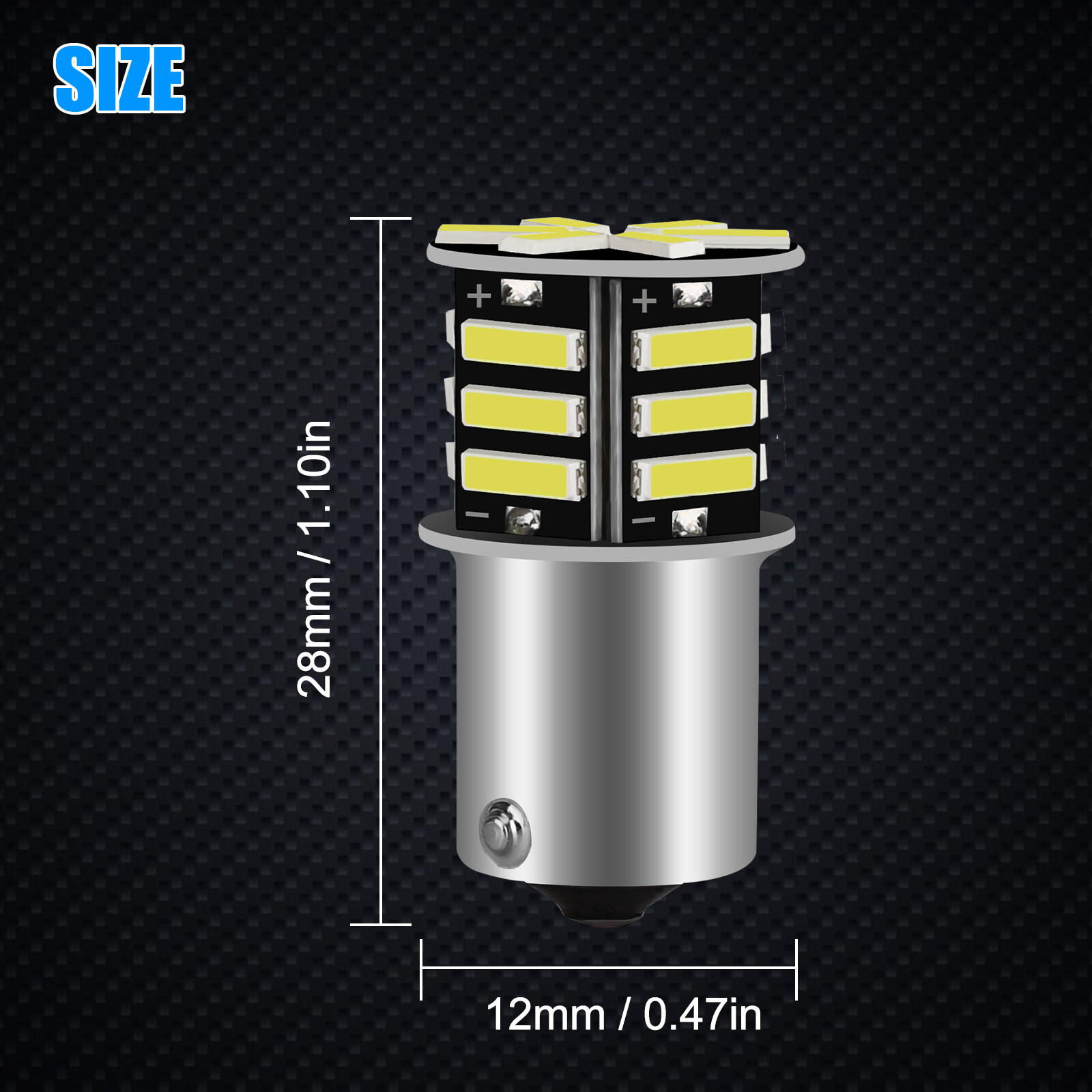 20x Super Bright White 1156 1141 1003 RV Trailer 21-SMD LED Interior Light Bulbs