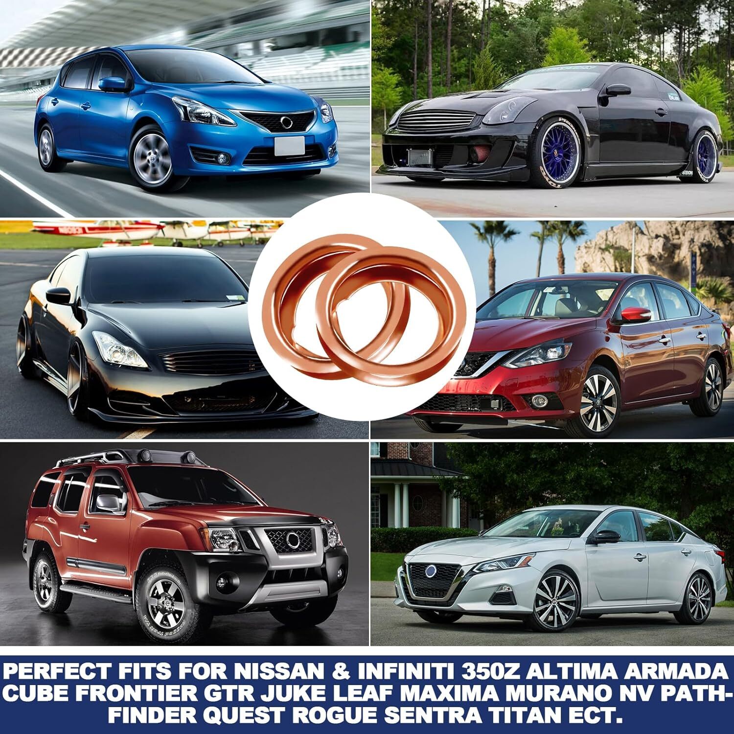 24-PCS Oil Drain Plug Gasket Washer- Copper M12 Crush Washer Oil Drain Plug