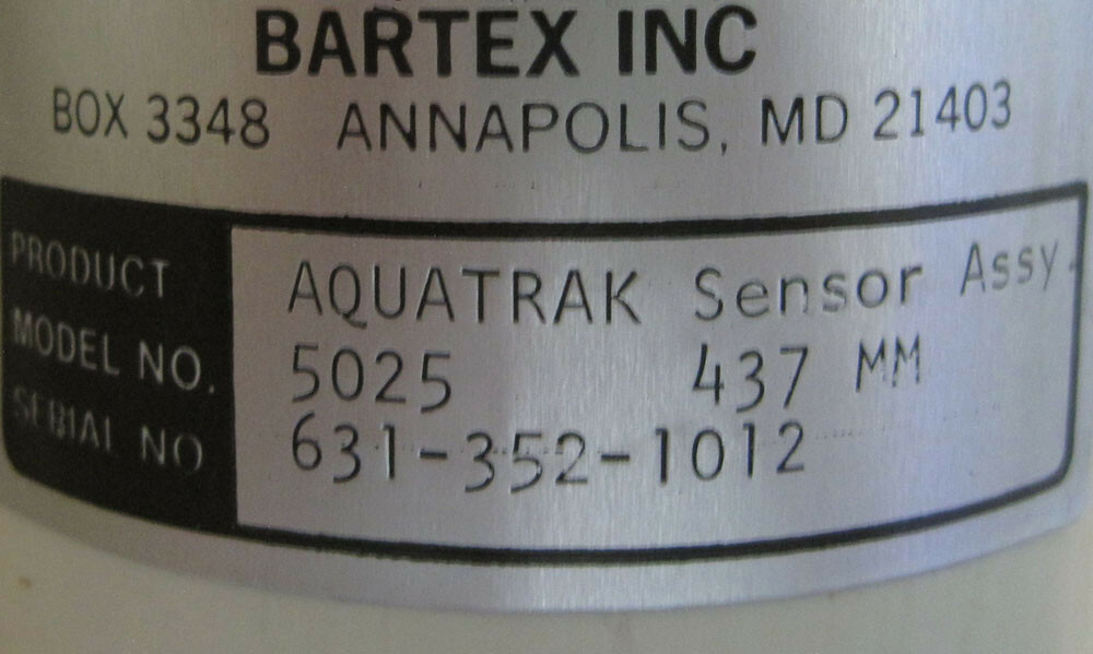 Bartex/Aquatrak Series 5000 liquid level transducer for 1/2" ID sensor tubes 