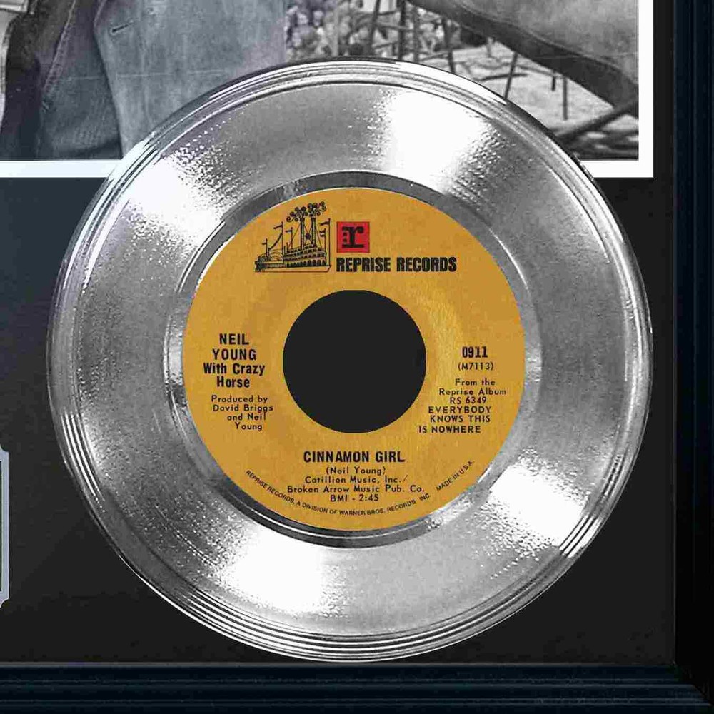 Neil Young "Cinnamon Girl" Silver Framed Record Display
