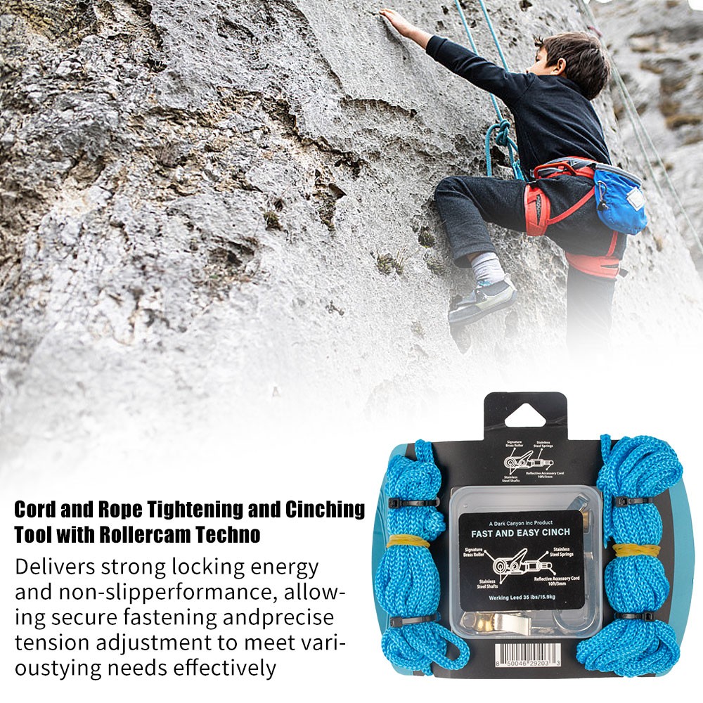 Roperoller-Cord and Rope Tightening and Cinching Tool with Rollercam Techno.. JQ