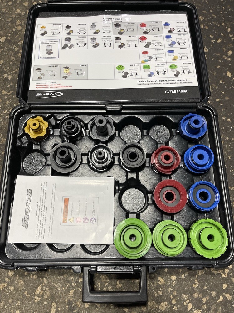For Blue Point Tools USA 14 pc Cooling System Adaptor Set SVTAB1400A