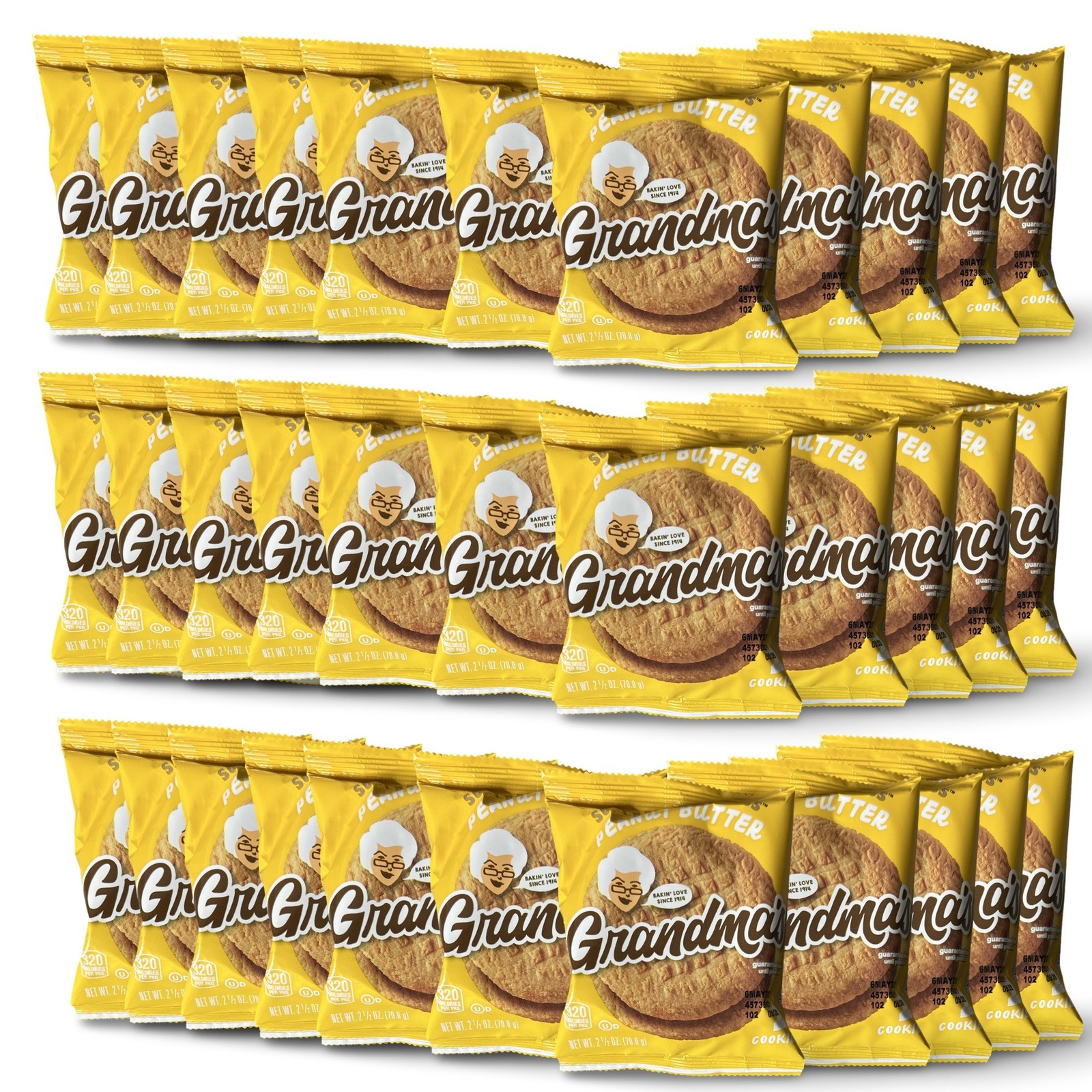 Grandma's Peanut Butter Cookies - 33 pks - Total 66 Cookies