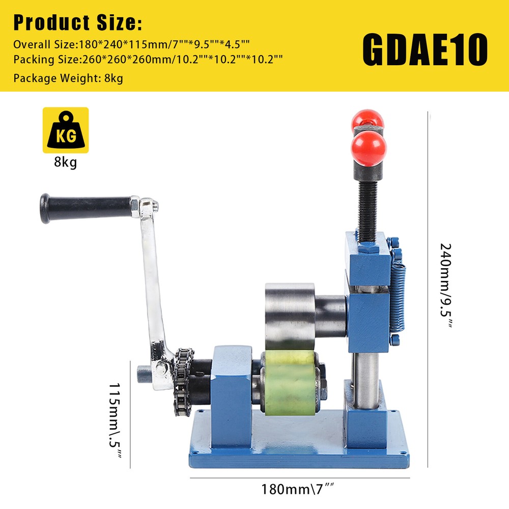 Hand Crank Jewelry Ring Bracelet Press Bending Machine Earring Processing Bender