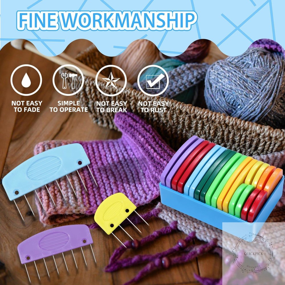 130 Pcs Knit Blockers and Combs for Blocking - Rainbow Knitting Blocking Combs