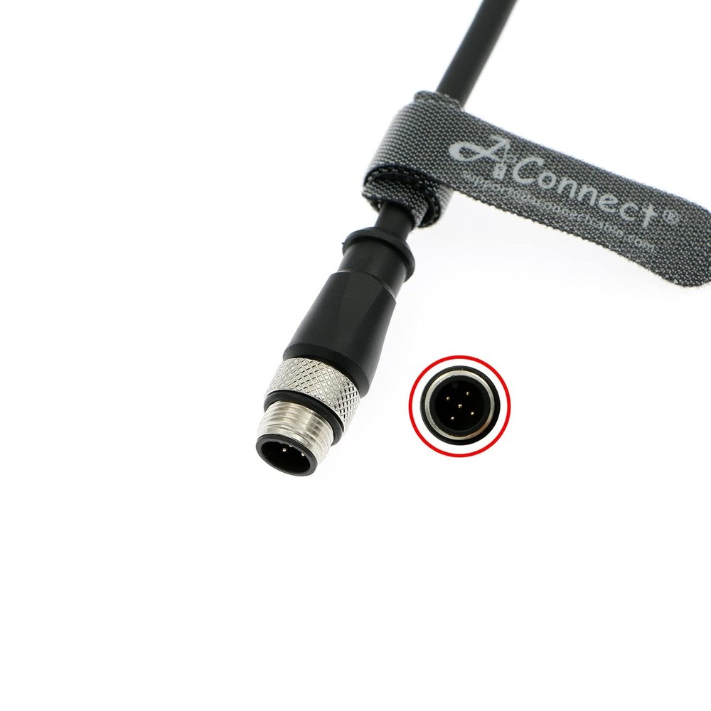 M12 A-Code 5 Pin Male Aviation Socket Electrical Cable for Industrial Camera