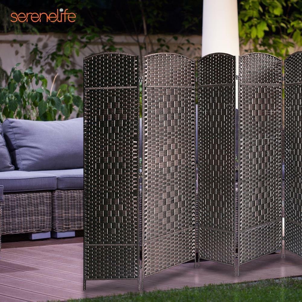 Serenelife Indoor Decorative 8-Panel Screen-Freestanding Wide Room Divider