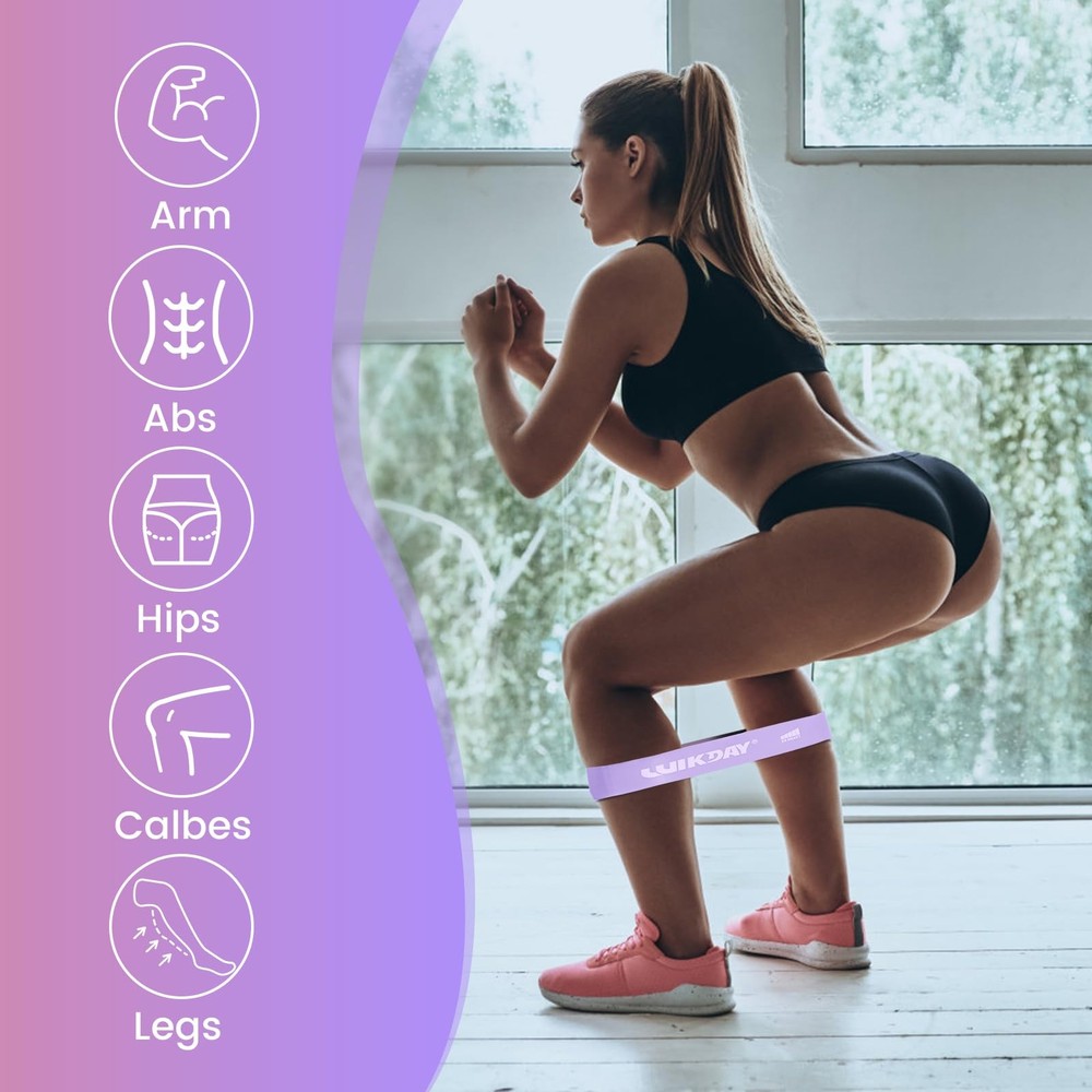 WIKDAY Resistance Bands for Working Out Exercise Loop Bands Workout Bands Set...