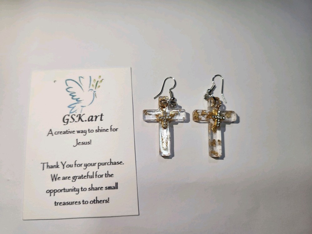 Handmade Cross Ear Rings