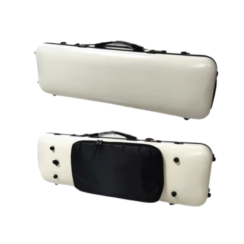 Advanced High Quality Composite PC coded lock abrazine white 4/4 violin case