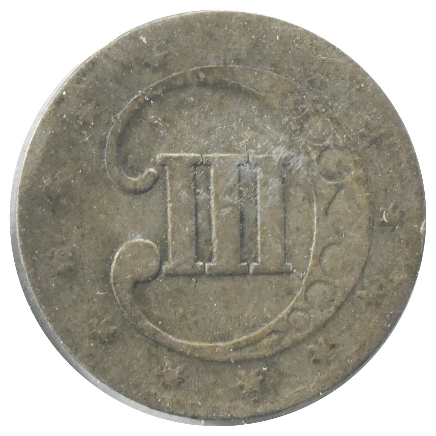 1853 Three Cent Silver Piece (AG)