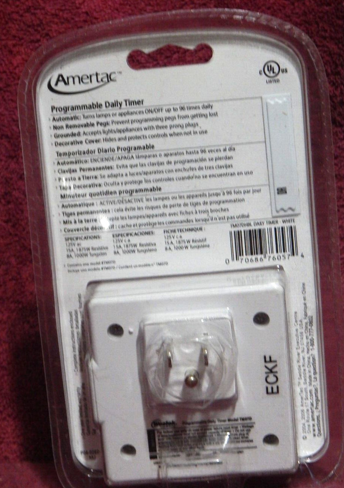 Amertac Programmable Daily Timer FACTORY SEALED