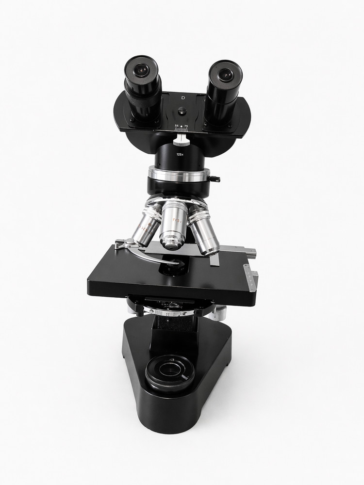 Leitz Wetzlar Compound Microscope Phase Contrast Disc Tested Optics