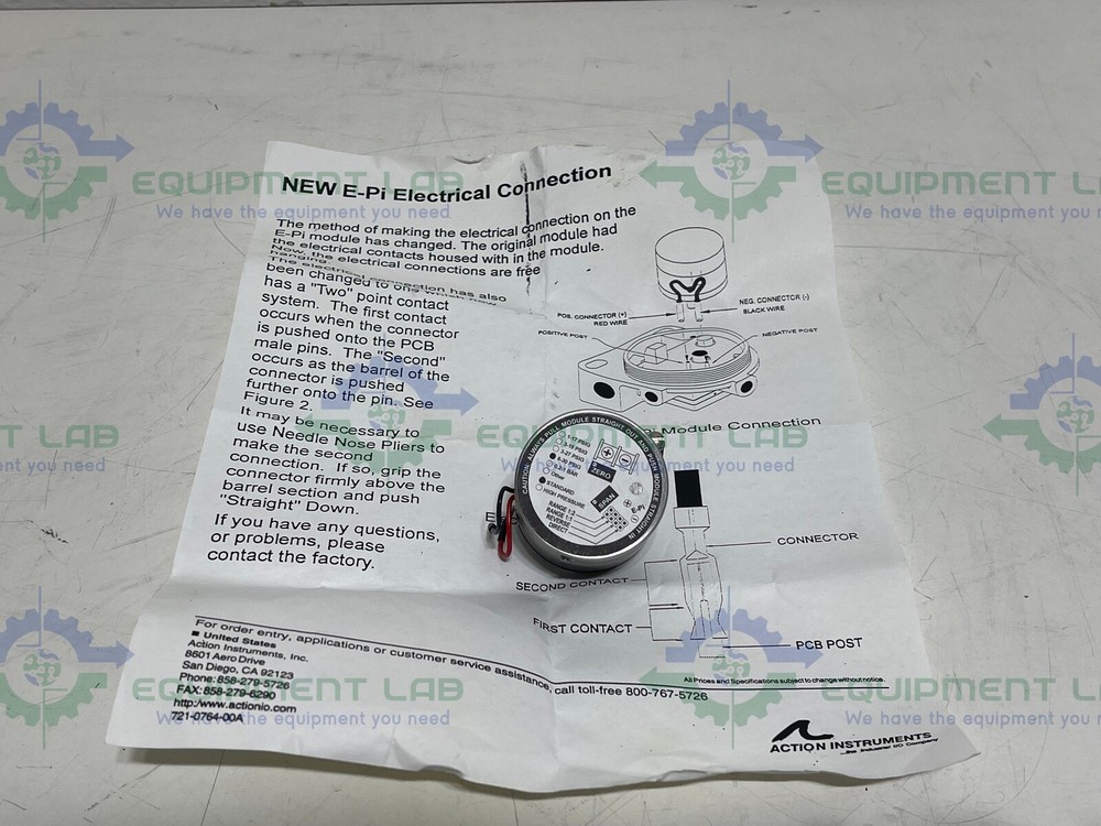Action Instruments E-Pi Electrical Connection 6-30 PSIG