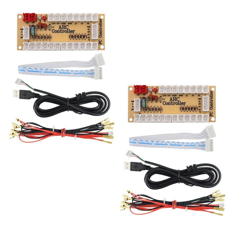 USB Arcade Encoder Zero Delay PC to Joystick 5Pin MAME Sanwa Push Button+Cable