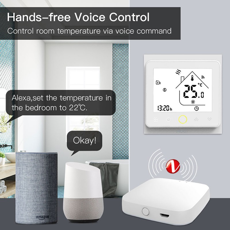 1Pcs ZigBee Smart Thermostat APP Temperature Controller For Alexa Google Home w