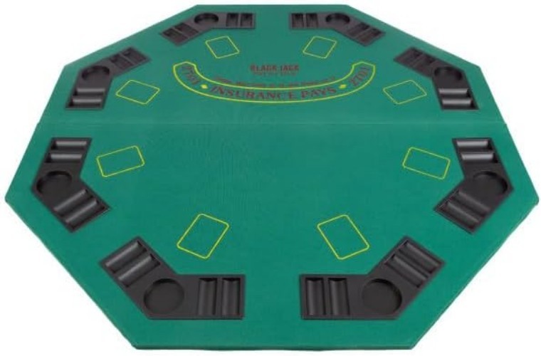 Portable 48" Blackjack Table Topper with Cupholders