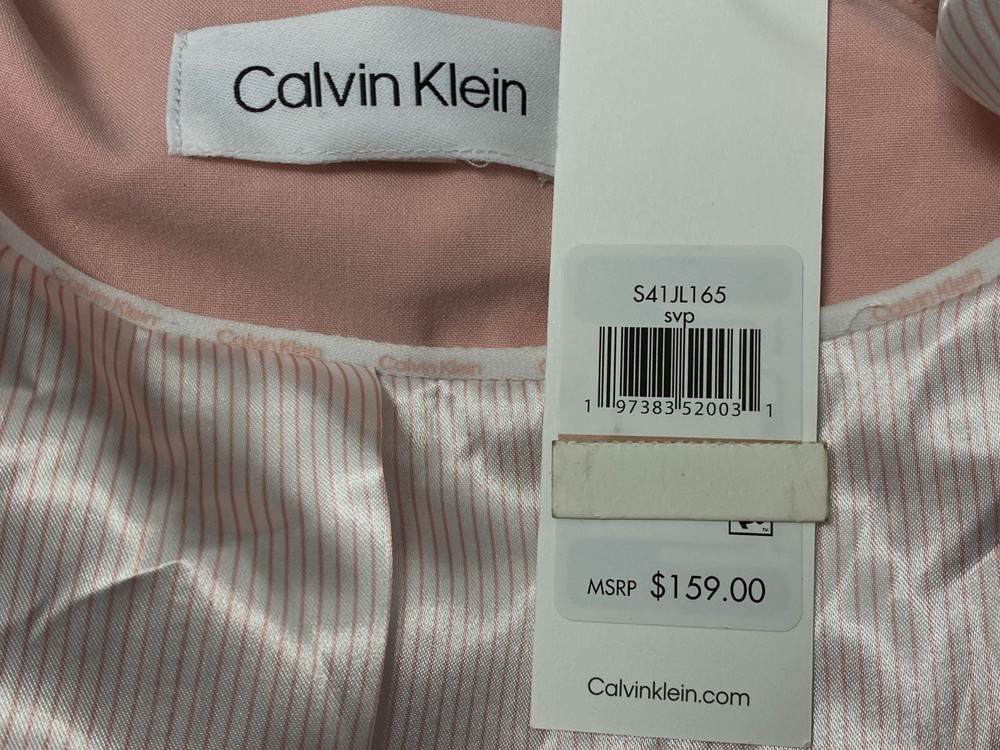Calvin Klein Women's Pink Solid Collarless Open-Front Blazer Jacket Size 10