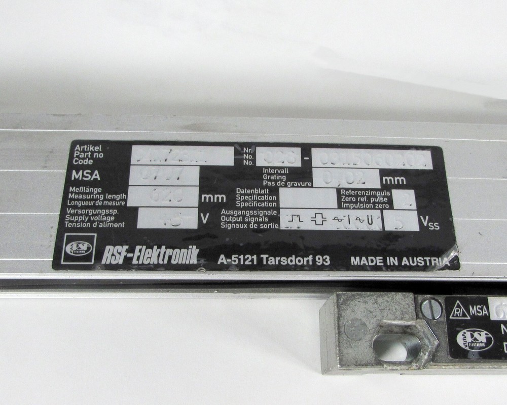 RSF Elektronik A-5121 Tarsdorf 93 linear Scale/Linear Encoder