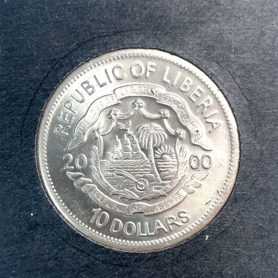 Republic Of Liberia 2000 Millennium 10 Dollar Coin W/COA