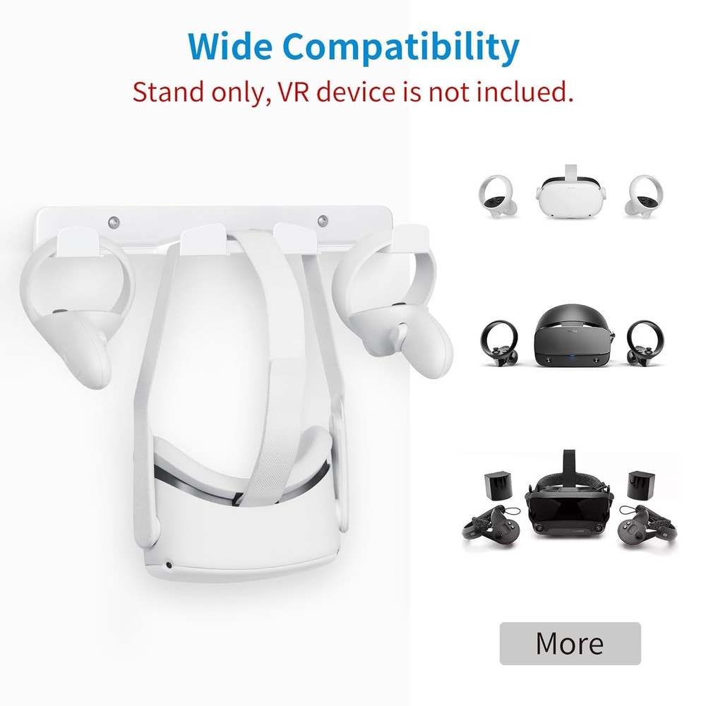 Sturdy VR Headset Wall Mount Hook for All Major VR Systems – Easy Installation