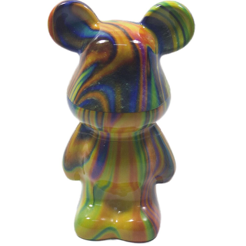 5.5" H 4 PC Cute Chubby Fluid Bear Tobacco Herb Spice Grinder Smoke Crusher