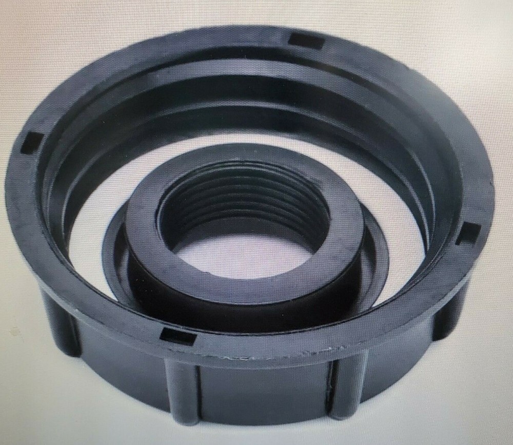 IBC drain adapter/ connector with 3/4" pipe thread (npt) "COURSE THREADED CAP"