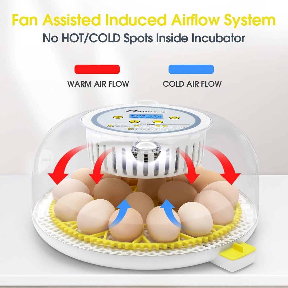 18 Egg Poultry Incubator for Hatching Chick Automatic Turning Egg Incubator⚡