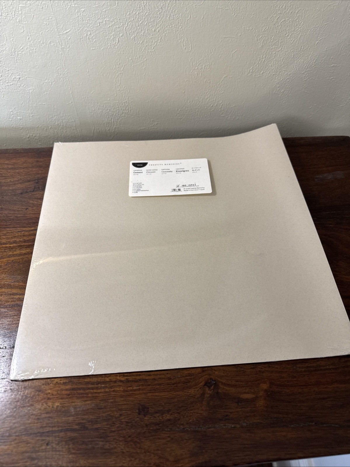 Creative Memories 12 X 12 Scrapbooking Cardstock Paper- Cement 10 sheets