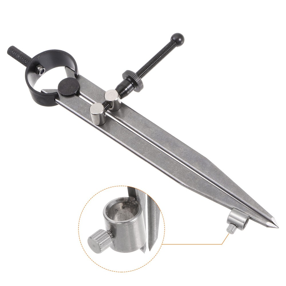 Spring Joint Caliper 6" Adjustable Spring Divider Caliper with Pencil Holder