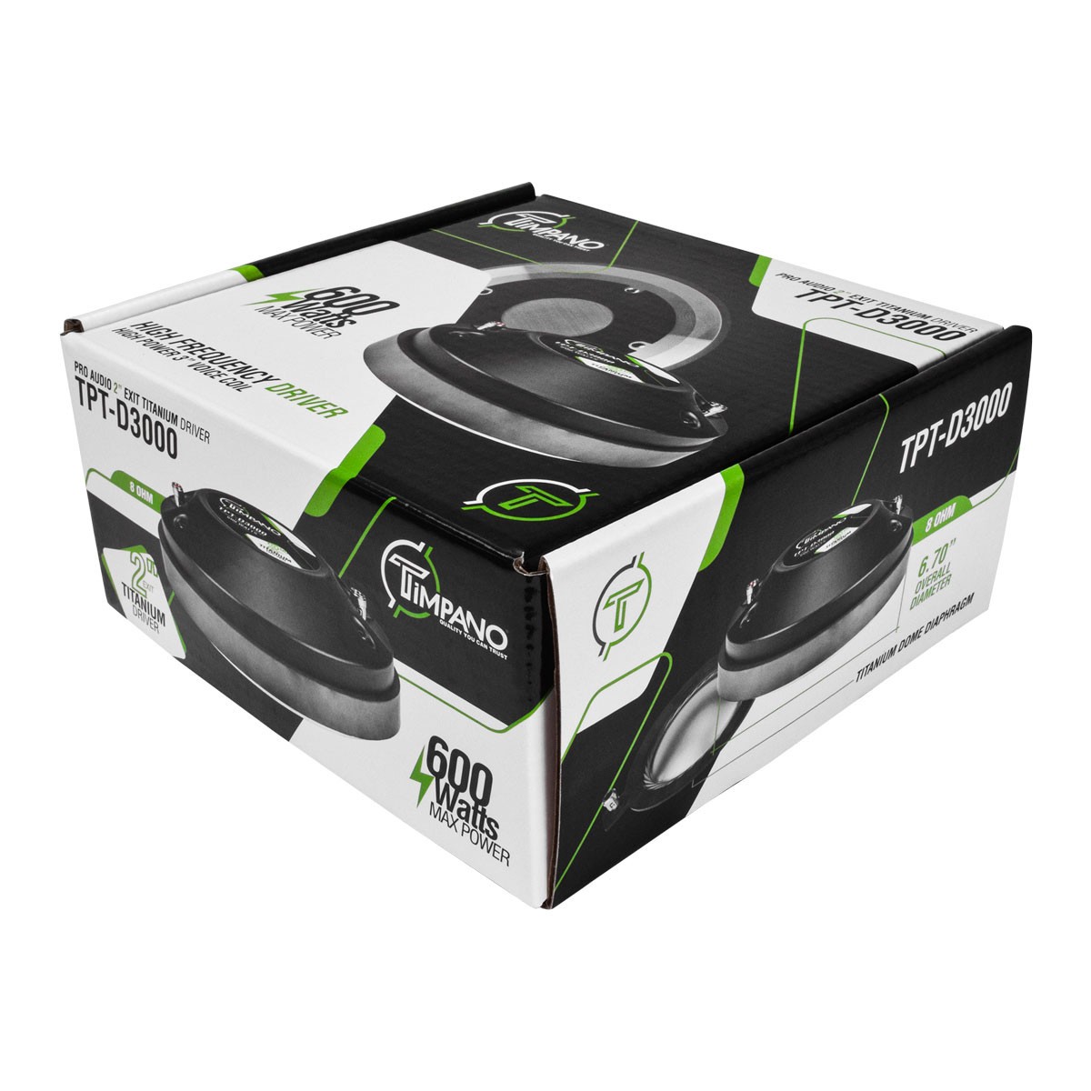 (2) TIMPANO 1200 Watts 2" EXIT TITANIUM COMPRESSION HORN DRIVER TPT-D3000 8 Ohm