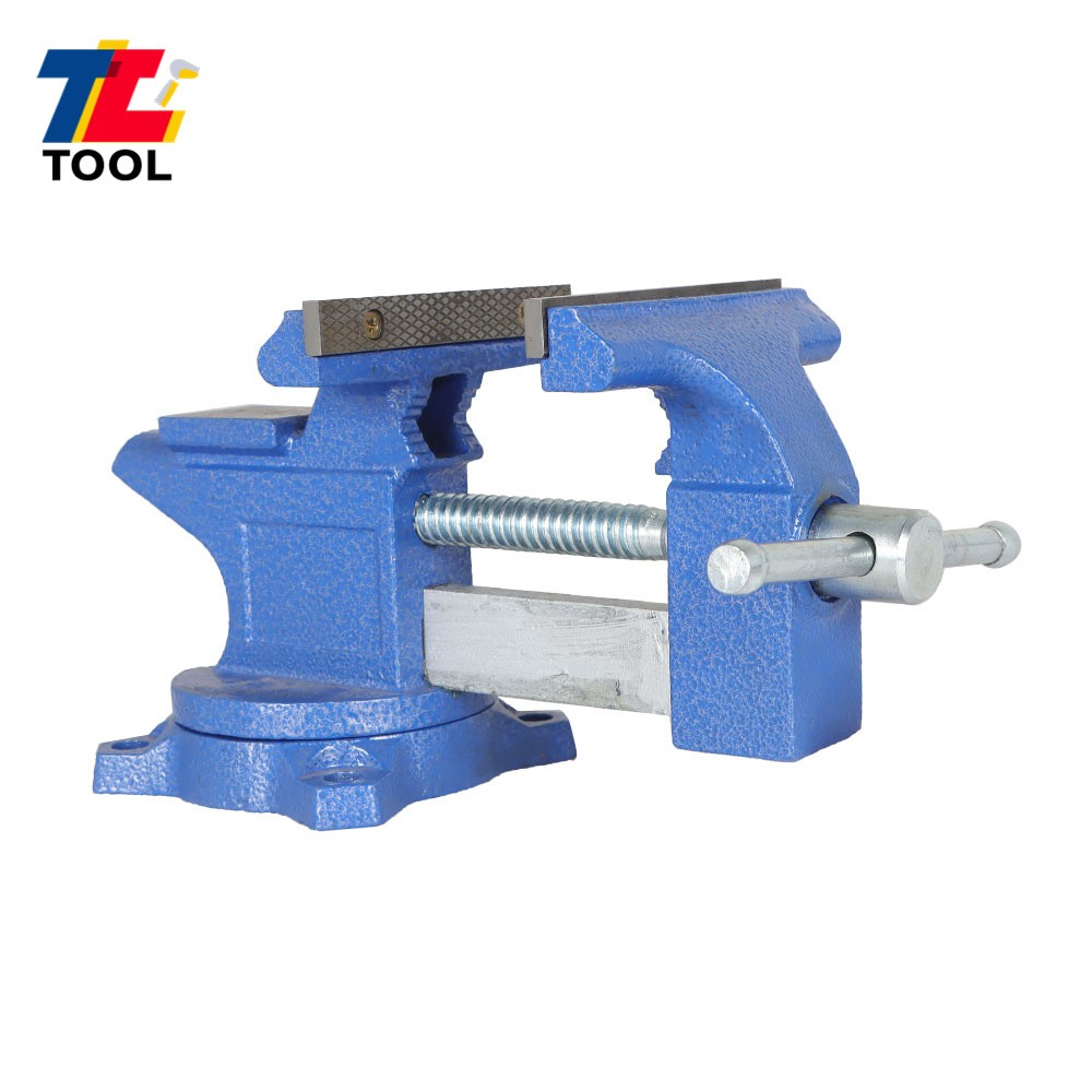4-1/2" Vice For Workbench with Anvil Swivel Locking Base Table Top Clamp