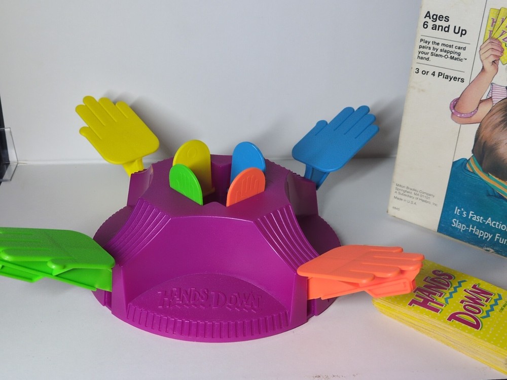 Vintage 1987 Hands Down Milton Bradley Game
