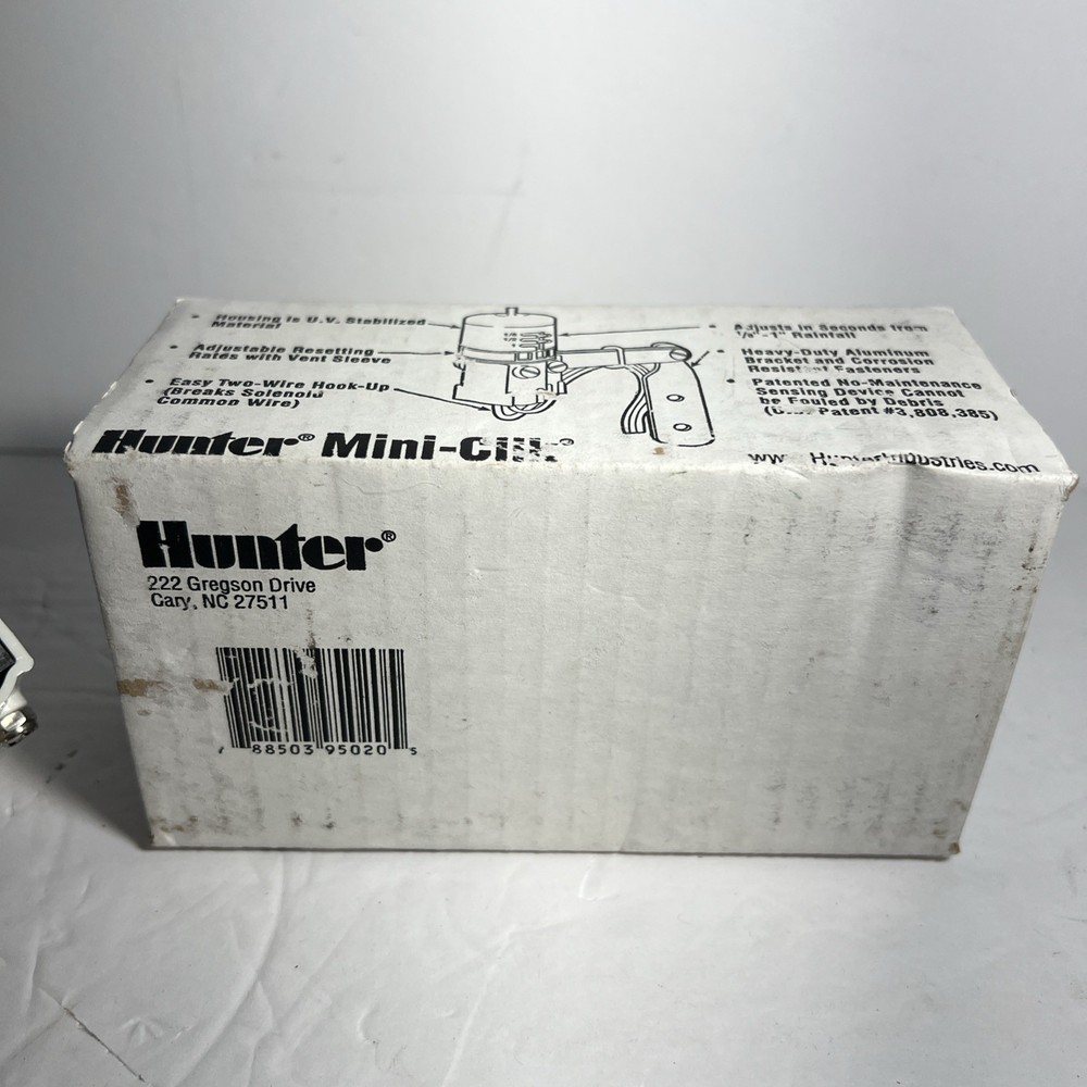 Hunter Mini Clik Rain Sensor Shutoff for Automatic Irrigation Systems with Mount