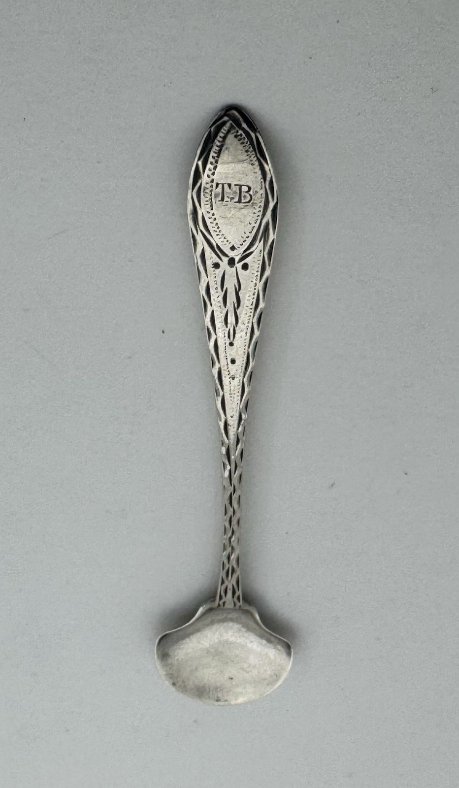 CARDEN TERRY Rare Cork Irish Provincial Sterling Silver Mustard Salt Spoon Scoop