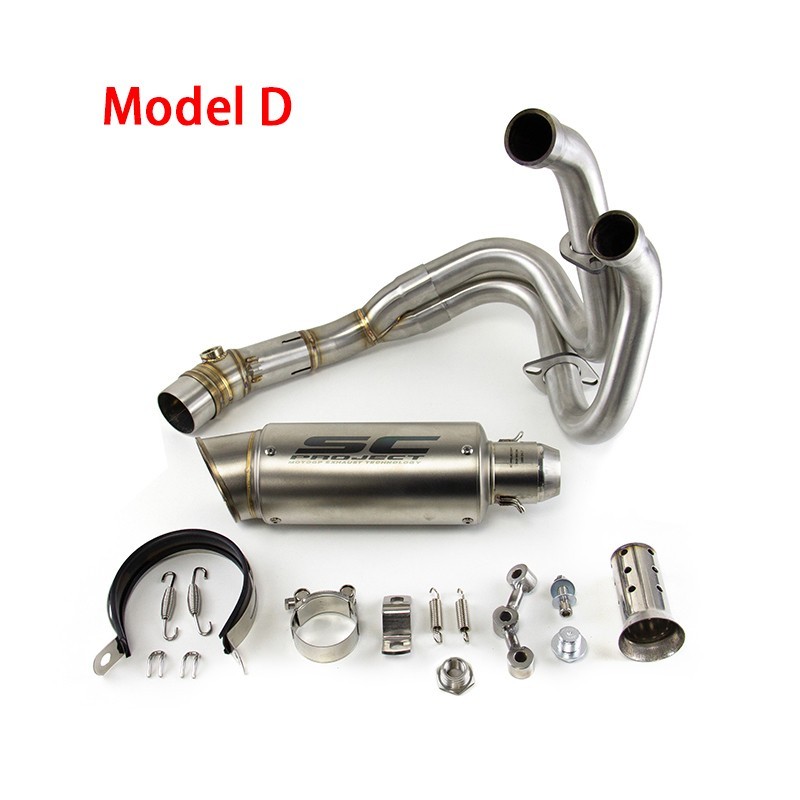 For Kawasaki Ninja 650 Z650 2012-2025 Full System Exhaust Tips Black Header Pipe