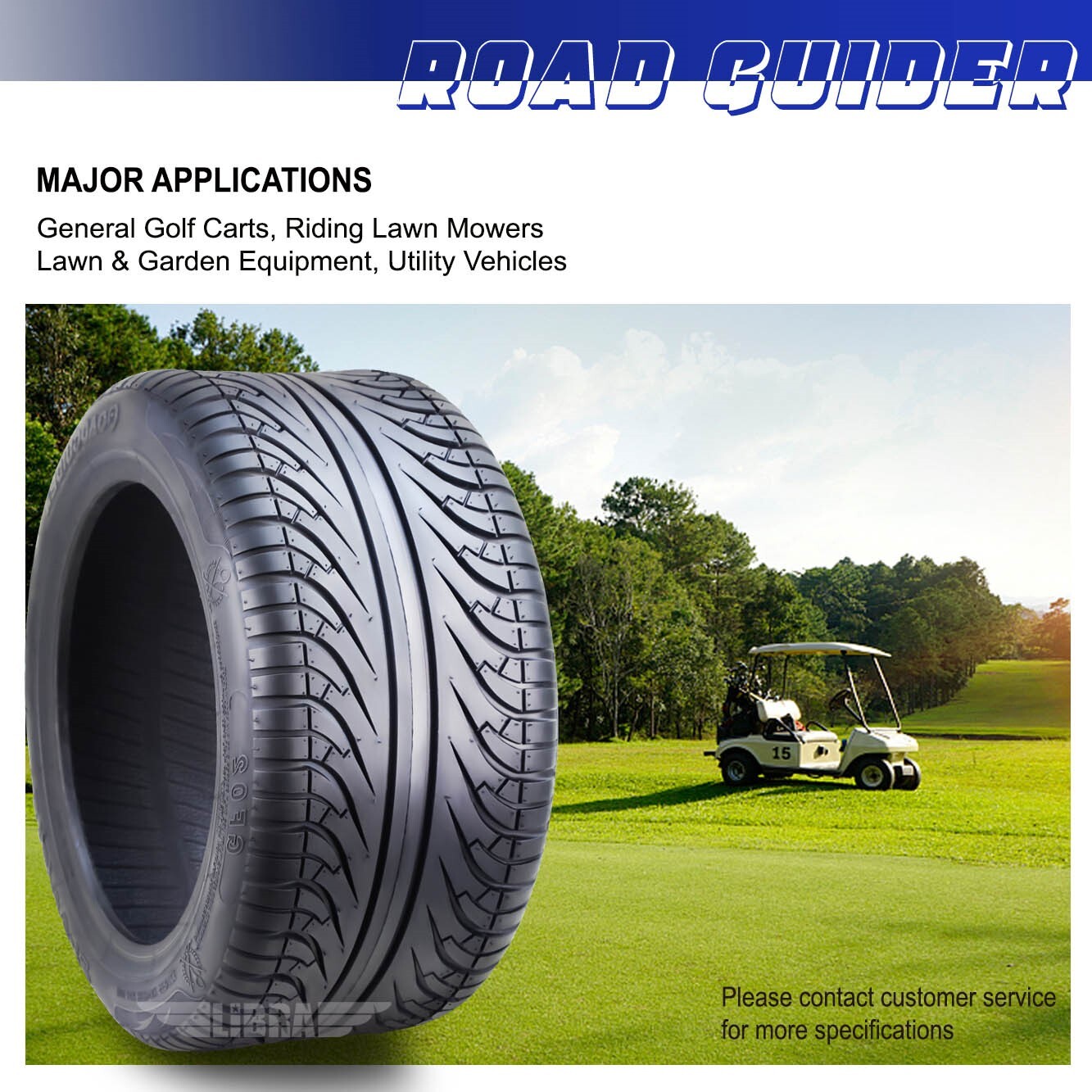 ROADGUIDER 205/65-10 Golf Cart ATV Tires 4 Ply 205/65x10 -Set 4 -14040