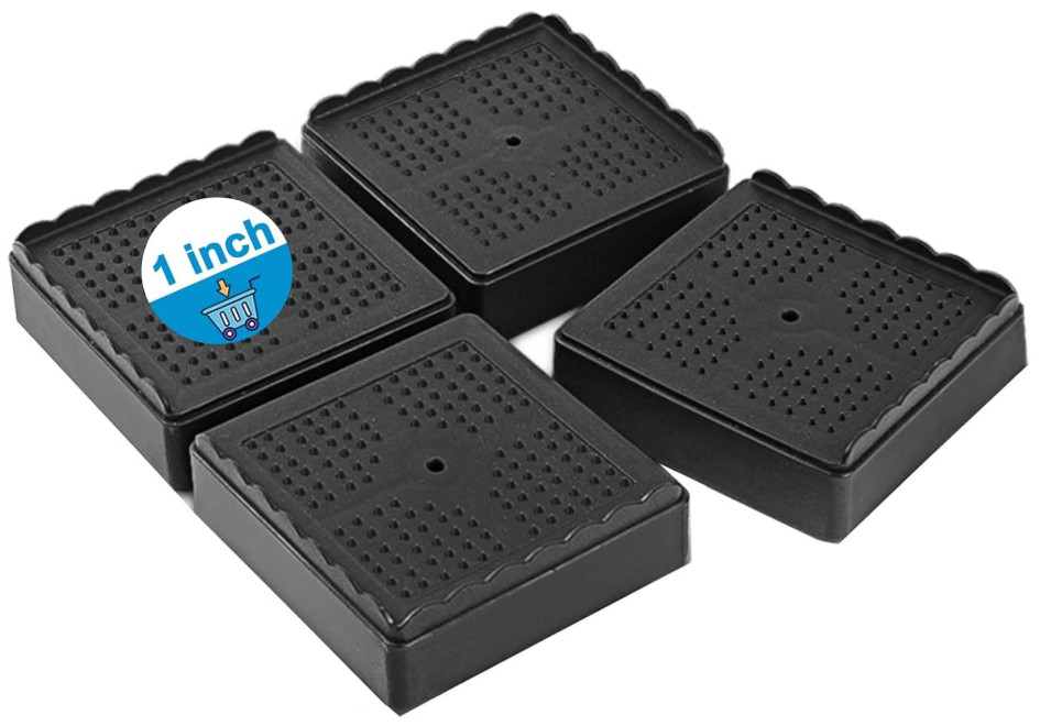 EGTTGIN Bed Risers 1″ (4-Pack) – Heavy Duty, Stackable Furniture Elevators
