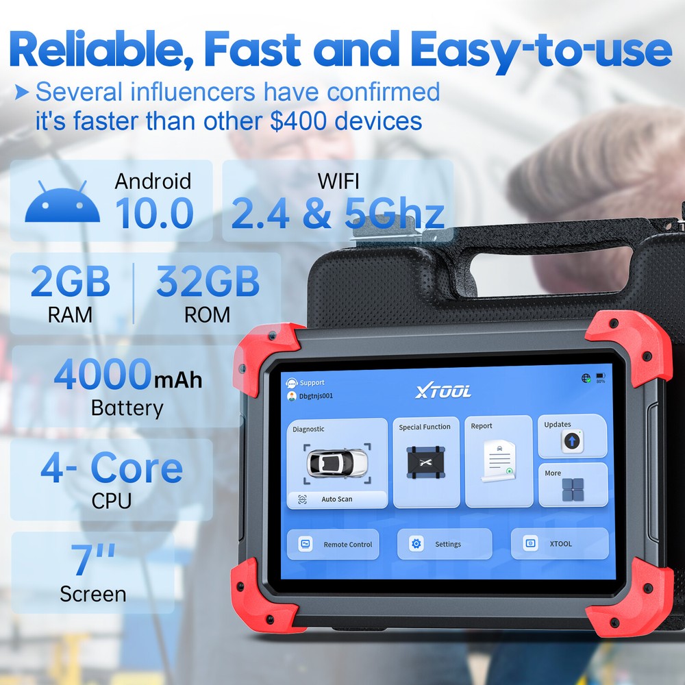 2024 XTOOL D7 V2.0 Full System Bidirectional OBD2 Scanner E.CU Coding CAN FD FCA